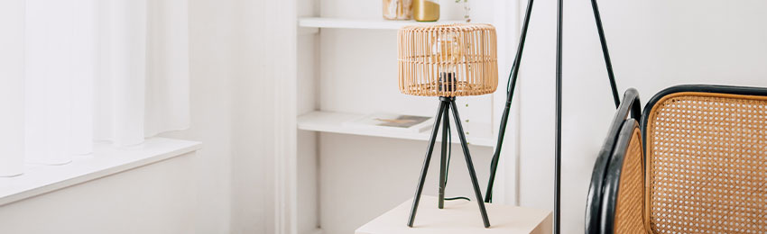 Rotan tafellampen