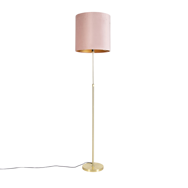 Gold and pink floor sales lamp